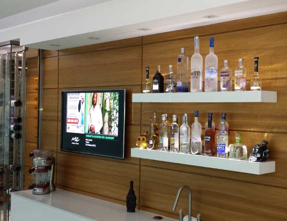 Sleek contemporary residential AV installation