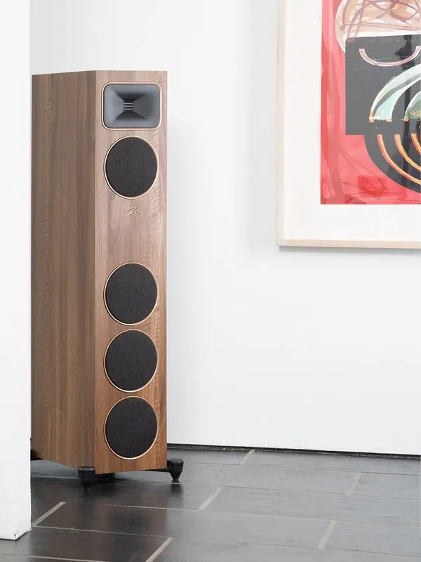 MartinLogan Motion Foundation floorstanding speaker in walnut