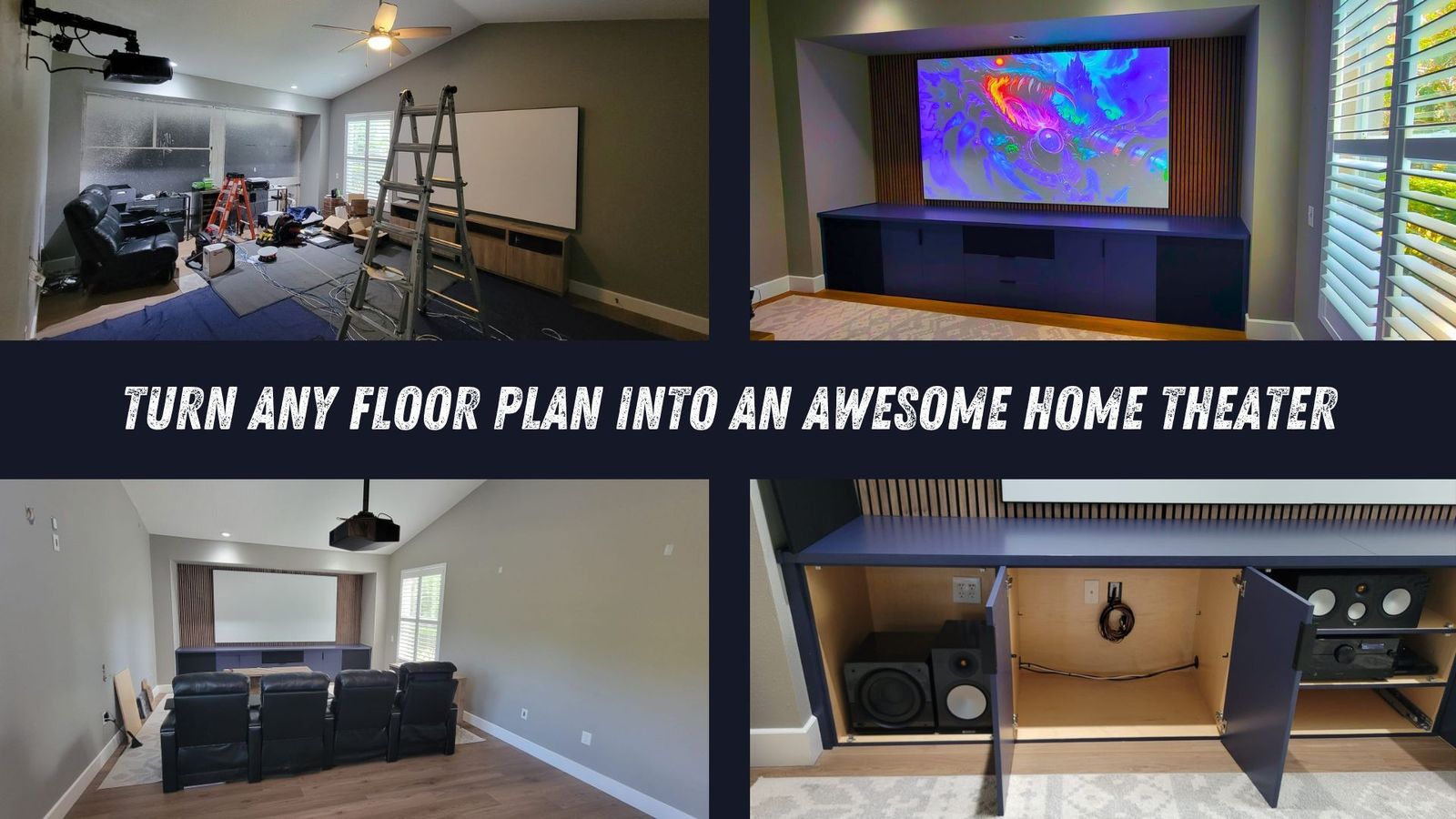 From a Tricky  Room Layout to a Multi-Purpose Media Room
